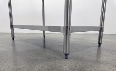 NSF StainlessSteel Table+2-Tier Overshelf Set HN-OSD-1248-3048SB