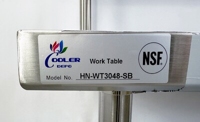 NSF StainlessSteel Table+2-Tier Overshelf Set HN-OSD-1248-3048SB