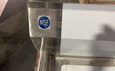 Clearance 54 ins one compartment sink NSF 70379H0902