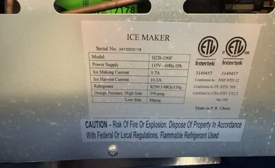 Clearance NSF 418 lb Commercial ice maker machine 40178L0904