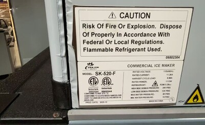 Clearance NSF 500 lb Air Cooled ice maker machine 59661L0904