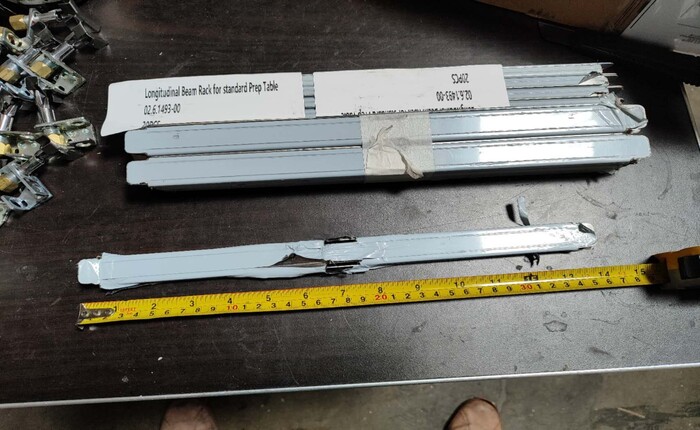 [Parts] Longitudinal Bearm Rack for standard Prep Table 14 inche