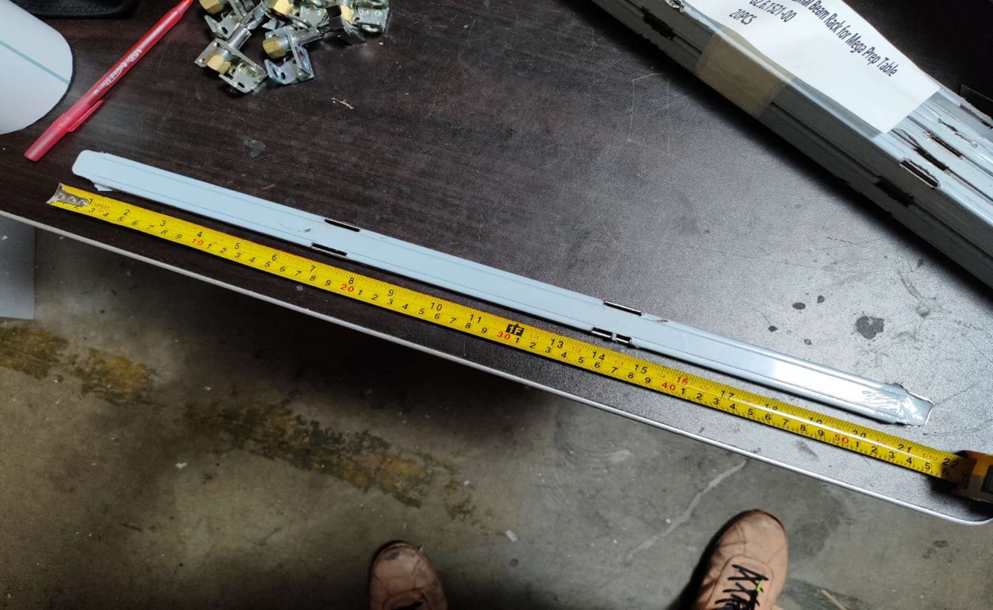 [Parts] Longitudinal Beam Rack for Mega Prep Table 21 inches