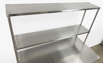 NSF StainlessSteel Table+2-Tier Overshelf Set HN-OSD-1272-3072SB