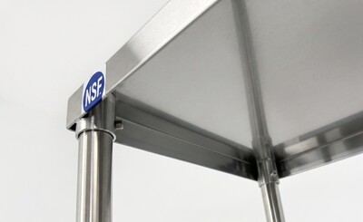 NSF StainlessSteel Table+2-Tier Overshelf Set HN-OSD-1272-3072SB