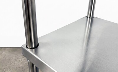 NSF StainlessSteel Table+2-Tier Overshelf Set HN-OSD-1272-3072SB