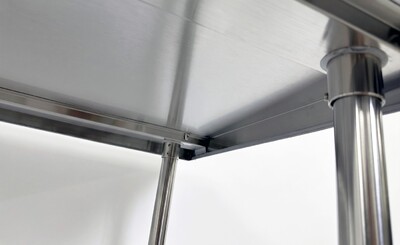 NSF StainlessSteel Table+2-Tier Overshelf Set HN-OSD-1272-3072SB