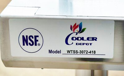 NSF StainlessSteel Table+2-Tier Overshelf Set HN-OSD-1272-3072SB