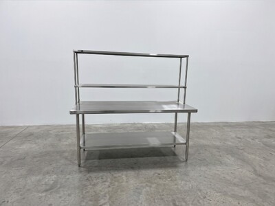 NSF StainlessSteel Table+2-Tier Overshelf Set HN-OSD-1272-3072SB