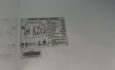 Clearance NSF 64 inches 3 Glass Door Refrigerator 80905H0916