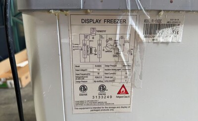 Clearance Dipping Cabinet With Glass Sneeze Guard 106976L0917