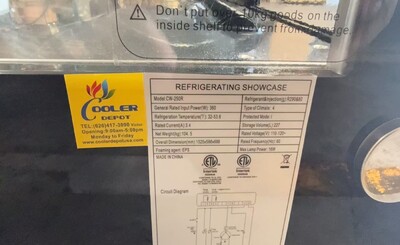 Clearance 5 ft Black Refrigerated Countertop Display 107038L0917