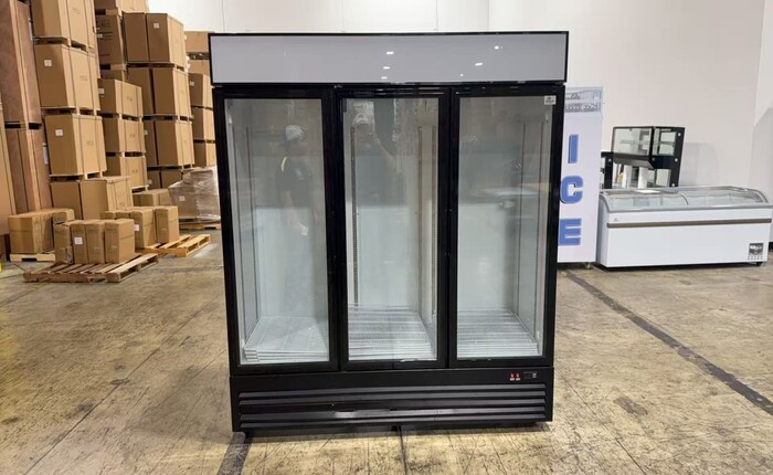 Clearance NSF 74 inches 3 Glass Door Refrigerator 106177C0924