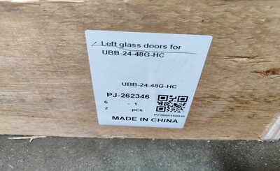 [Parts] UUB24-48g Beer Back Bar Refrigerator Left Glass Door