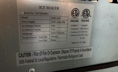 Clearance NSF 352 lb Commercial ice maker machine 75162H0924