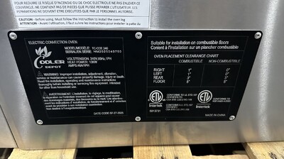 Clearance  Double Deck Electric Convection Oven 240V 32916F0925