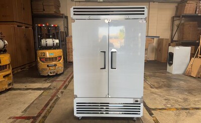 Clearance  Reach In Two Door Refrigerator SS interior 38158L0925