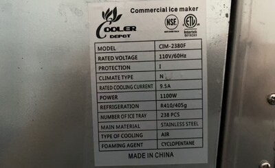 Clearance NSF 520 LBS Commercial ice maker machine 40106H0928