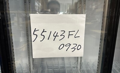 Clearance NSF 78 ins slide door Cooler Refrigerator 55143F0930