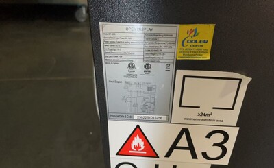 Clearance 48 in Vertical Open Air Display NSF 66454H1005