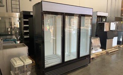 Clearance NSF 78 inches 3 Glass Door Refrigerator 65040H1008