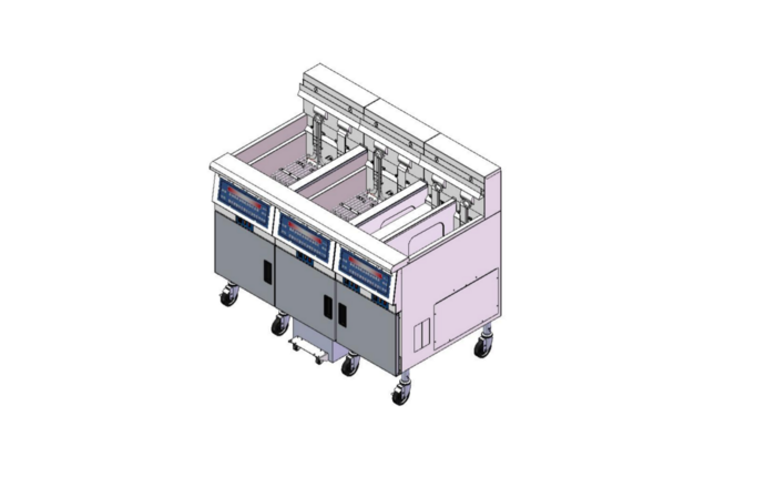 NSF 30L*2+15L*2 Electric Fryer With Filtration SystemNTP14-3RSEF