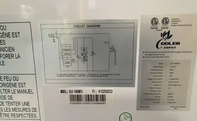 Clearance Drink two slide glass door refrigerator 54614L1010