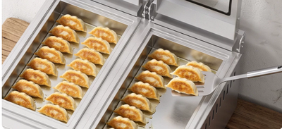 Double Pot Electric Frying Dumpling Pancake Machine AL22-2