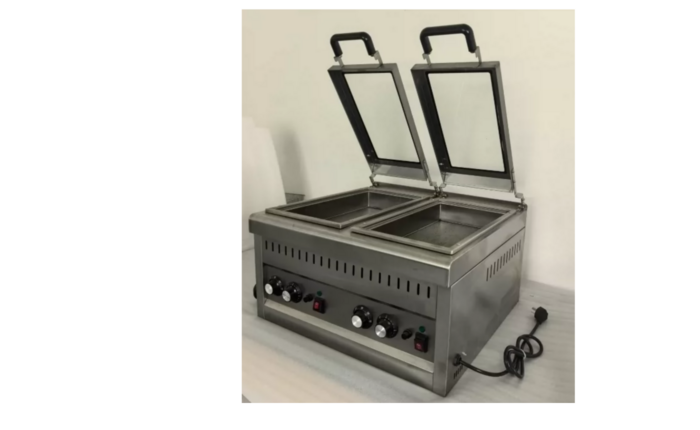 Double Pot Electric Frying Dumpling Pancake Machine DHF22-2