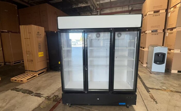 Clearance NSF 72 inches 3 Glass Door Refrigerator  15450L1015