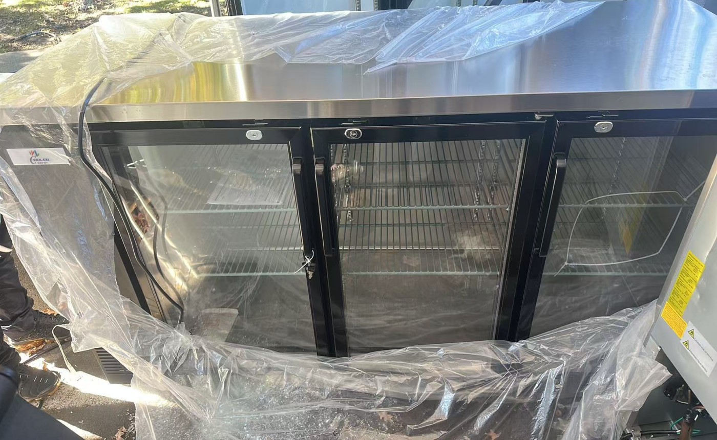 Clearance Beer Bar Glass Door Refrigerator Black case107419N1020