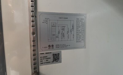 Clearance NSF ETL Commercial Two door refrigerator 54638L1021