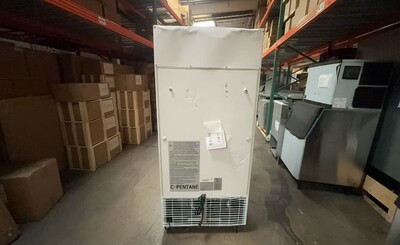 Clearance 36 in two glass door upright refrigerator 48386L1022