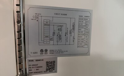 Clearance NSF ETL Commercial Two door refrigerator 107559L1022
