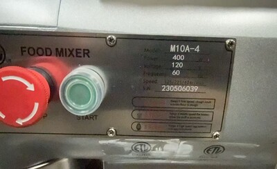 Clearance NSF 10 qt Bakery Dough Mixer 43322L1022
