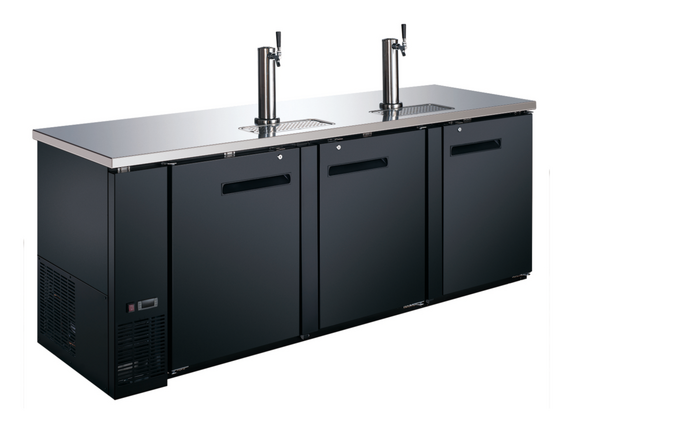 NSF  Kegerator Beer dispenser 2 Tap Black UDD-4
