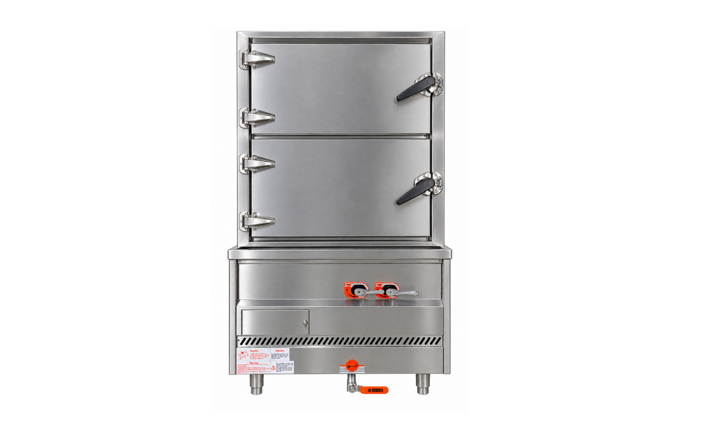NSF Natural Gas Two-Doors Seafood Steamer TR-STM2-24L