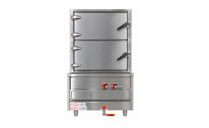 NSF Natural Gas Two-Doors Seafood Steamer TR-STM2-24L