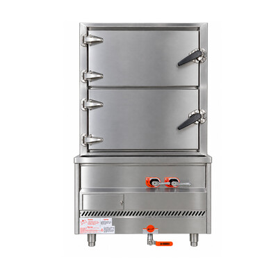 NSF Natural Gas Two-Doors Seafood Steamer TR-STM2-24L