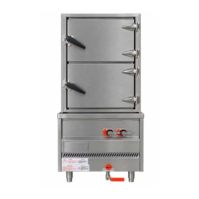 NSF Natural Gas Two-Doors Seafood Steamer TR-STM2-34R