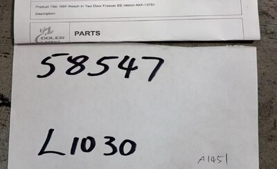 Clearance NSF Reach In Two Door Freezer SS interior 58547L1030
